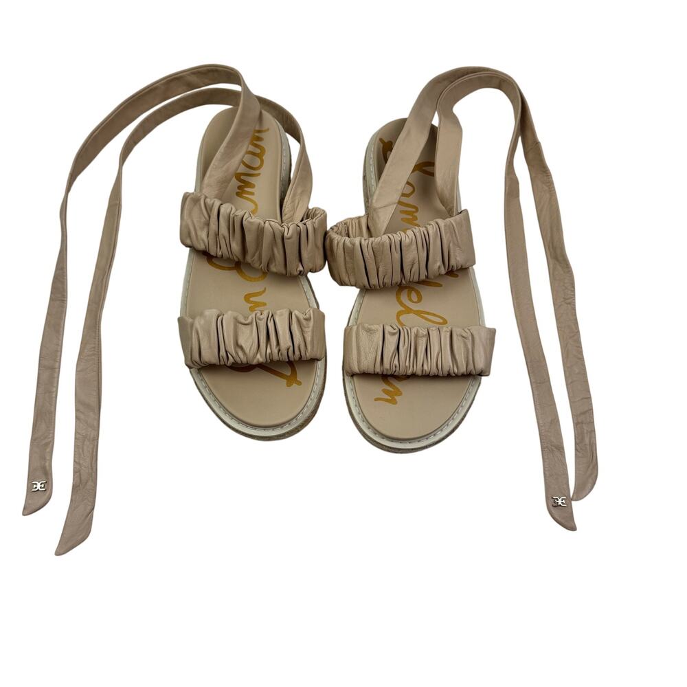 Sam Edelman Kerin Leather Double Strap Platform Wrap Ankle Sandals Women's 9 - Picture 3 of 12